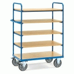 CHARIOT HAUT BOIS 600 KG 5 PLATEAUX