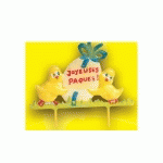 DÉCORATION GÂTEAUX PÂQUES POUSSINS JOYEUSES PÂQUES