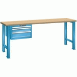 ÉTABLIS BLEU CLAIR 1500X750X890 CAP. 600KG ET 3 TIR. 75KG - LISTA