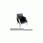 FAUTEUIL ENFANT BOIS ARGENTE ET SIMILI NOIR