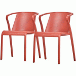 FAUTEUIL JARDIN EMPILABLE FADO BRIQUE EN LOT - EZPELETA