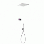 KIT DE DOUCHE THERMOSTATIQUE ÉLECTRONIQUE ET ENCASTRÉ SHOWER TECHNOLOGY AVEC CONTRÔLE ÉLECTRONIQUE COMPRIS (NOIR) - TRES 0928858