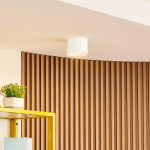 LINDBY SPOT LED NIVORIA, Ø 12 CM, BLANC SABLE, SET DE 4 PIÈCES