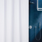 RIDEAU DE DOUCHE - 180 X 200 CM - BLANC - POLYESTER - PURE SPIRELLA