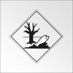 SIGNALISATION DE TRANSPORT NORMALISÉE ADR - DANGEREUX POUR L'ENVIRONNEMENT  - 150 X 150 MM - VINYLE SOUPLE AUTOCOLLANT - LOT DE 3