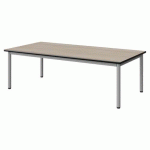 TABLE MALIBU 160X80 T1 4P STRA ANTIB ACACIA/NOIR GRIS 9006
