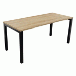 BUREAU ASTRO ARCHE DROIT ÉCHANCRÉ 160 X 70 CHÊNE VIEILLI/NOIR - BURONOMIC