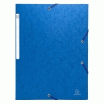 CHEMISES À ÉLASTIQUES CARTE LUSTRÉE 3 RABATS MONOBLOC - BLEU - LOT DE 50