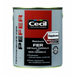 CECIL - PEINTURE FER PE FER NOIR MAT RAL9005 0.5 L