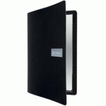 PROTÈGE-MENUS ROYAL, A4, EN CUIR, NOIR