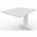 RETOUR SUSPENDU GAUCHE 80X60 CM PIED I GRIS BLANC/BLANC - EOL