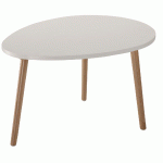 TABLE BASSE TAPIOCA 75 X 50 CM PLATEAU COLORIS BLANC - MANUTAN COLLECTIVITÉS