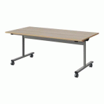 TABLE MALIBU RAB. 160X80 T4 DL STRA ALAISÉ ACACIA/GRIS 9006