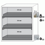 ARMOIRE SÉCURITÉ S-CLASSIC-90 S90.129.120 GRIS CLAIR