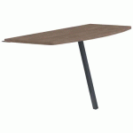 EXTENSION GALBÉE GARY POUR 2 BUREAUX 140 CM PIED ANTH. PLT. NOYER - MBA