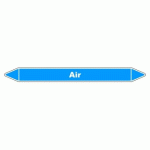LOT DE 3 - MARQUEUR DE TUYAUTERIE - AIR - NFX 08-105 - VINYLE LAMINÉ 355 X 37 MM