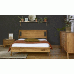 PACK LIT ET TÊTE DE LIT KALICE + MATELAS  BOIS 160X200 CM/OPT:MATELAS LETY LATEX