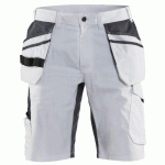 SHORT PEINTRE STRETCH BLANC/GRIS FONCÉ TAILLE 52 - BLAKLADER