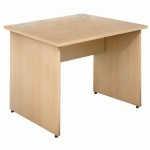 TABLE DROITE PIED PANNEAUX 80X80 HETRE GAM ME - MANUTAN