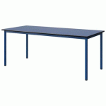 TABLE MALIBU 180X80 T5 4P STRA BLEU U525/NOIR BLEU 5005