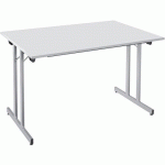 TABLE PLIANTE MULTIUSAGE 120 X 60 CM GRIS PIED ALU