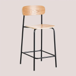 TABOURET HAUT EN BOIS (64,5 CM) WILPIER SKLUM NOIR - NOIR