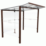 ABRI CAISSE MODULO 2.50 M AVEC BARDAGES LATÉRAUX MARRON 8017 - PROCITY