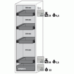 ARMOIRE SÉCURITÉ S-CLASSIC-90 S90.196.060.WDAS GRIS CLAIR