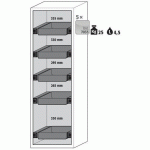 ARMOIRE SÉCURITÉ S-PHOENIX-90 S90.196.060.FDASR JAUNE - ASECOS