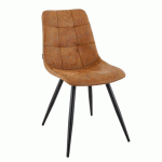 CHAISE INTERIEURE - METAL - SOFTYL COGNAC -PEAK