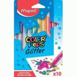 LOT DE 4 - FEUTRE PAILLETÉ COLOR'PEPS, ÉTUI CARTON DE 10