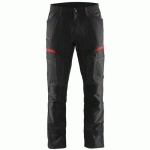 PANTALON DE TRAVAIL SERVICES STRETCH NOIR/ROUGE TAILLE 44C - BLAKLADER