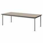 TABLE MALIBU 180X80 T2 4P STRA ANTIB ACACIA/NOIR GRIS 9006