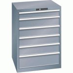 ARMOIRE GRIS 717X725X1000 AVEC 6 TIROIRS 200KG _ 14.509.050 - LISTA