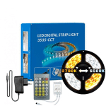 ILUMINASHOP - KIT RUBAN LED 43,2W 12V 180LED IP20 CCT AVEC TÉLÉCOMMANDE ET ALIMENTATION (3 MÈTRES) 3000+4000+6000