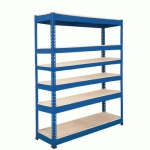 RAYONNAGE MANUTAN RAPID 1 2440X1525X455 6 TAB AGGLO BLEU