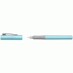 FABER-CASTELL STYLO-PLUME GRIP PEARL EDITION, F, TURQUOISE