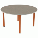 TABLE CARÉLIE MOB ROND Ø120 T4 STR POLY ÉRABLE G. BEIG/PAPAY - MOBIDECOR