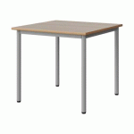 TABLE MALIBU 80X80CM T5 4P STRA ALAISÉ ACACIA/GRIS 9006