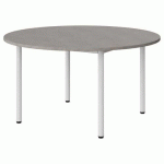 TABLE MALIBU Ø 120 T4 4P STRA ABS BÉTON F186/BLC 9016