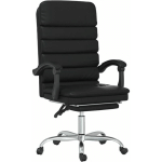 VIDAXL - FAUTEUIL DE MASSAGE INCLINABLE DE BUREAU NOIR SIMILICUIR