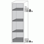 ARMOIRE SÉCURITÉ S-PHOENIX VOL.2-90 S90.196.060.FDACR BLANC - ASECOS