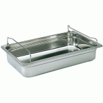 BAC GASTRONORME PLEIN INOX - AVEC ANSES PANIER - GN 1/1 PROFONDEUR 10 CM