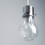 LICHT-ERLEBNISSE - LAMPE À SUSPENDRE VERRE MÉTAL DESIGN AMPOULE DÉCORATIVE E14 - CHROME