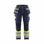 PANTALON À STRETCH MARINE JAUNE FLUO TAILLE D100 - BLAKLADER