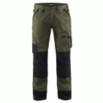 PANTALON DE TRAVAIL PAYSAGISTE VERT ARMÉE/NOIR TAILLE 56C - BLAKLADER