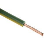 FIL DE CÂBLAGE, SECTION 1,5 MM², 1000 V VERT/JAUNE CUIVRE, MAXIMUM +70 °C, 25M ( PRIX POUR BOBINE DE 25 MÈTRES ) - RS PRO