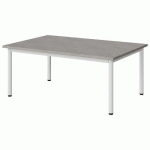 TABLE MALIBU 120X80 T1 4P STRA ABS BÉTON F186/BLC 9016