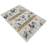 WELLHOME - TAPIS SALON EN POLYESTER SAUMON OISEAU - 80X150CM - SAUMON