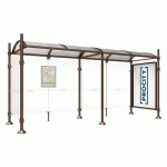 ABRI BUS PROVINCE 5 M VITRINE 1 BARD. LAT. CITY MARRON 8017 - PROCITY